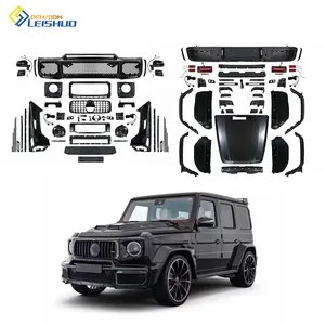 Leishuo 2024 Bra-bus Body Kit Including Front and Rear Bumper With Grille Hood Fender Lamp For Benz G class G W463 2004-2018