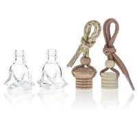 Bouteille de diffuseur de voiture Bouteille vide en verre de parfum de voiture suspendue Emballage d'huile essentielle Accessoires de voiture Pendentif de voiture Bouteille séparée