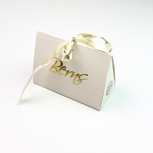 Pillow Shape Premium Candy Gift Paper Boxes Folding Flat Wedding Favors Box With Ribbon Closure