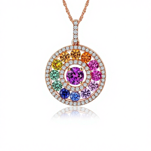 จี้รูปดอกไม้สไตล์พังก์ประดับพลอยออนิกซ์เงินแท้ 925 จากคอลเลคชั่น Counterattack Series - Product Image 1