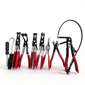 9-Piece Pipe Clamp Set High Carbon Steel Pliers Soft Case Storage Auto <b>Repair</b> Tools <b>Car</b> Maintenance Kit - Product Image 5