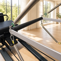 Reformer de Pilates Commercial avec Tour d'Exercices et Lit Réglable pour Yoga, Fitness, Cours Groupe et Entraînement à Domicile