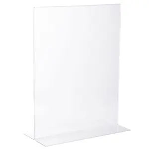 双面透明丙烯酸标牌显示支架4x6 5x7 8.5x11 a5塑料桌子菜单支架
