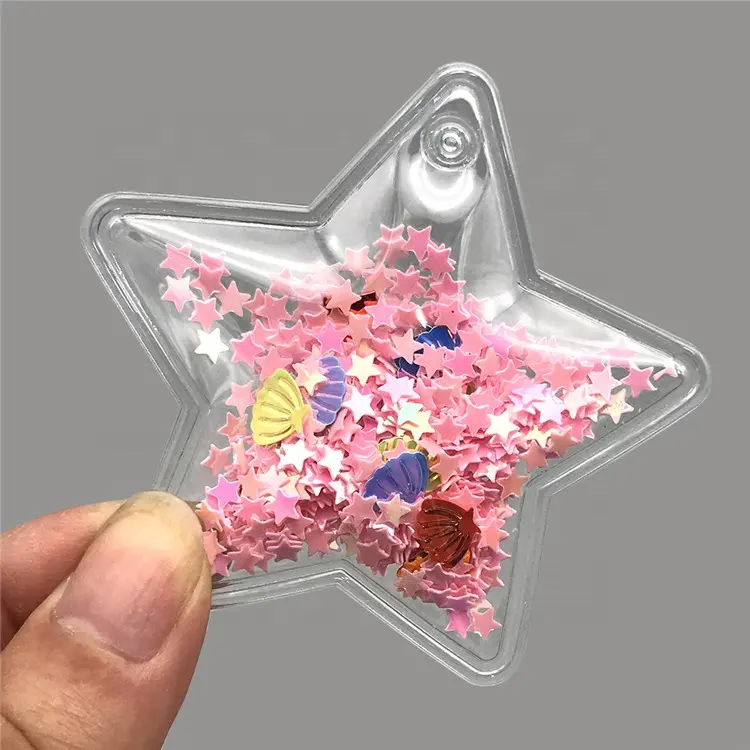 Clear PVC Star Viyl Patch DIY Haaraccessoires Met Shell Sequin 81858