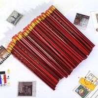 Lápices de Madera Recubiertos Afilables en Color Rojo y Negro para Tomar Notas en Casa y Trabajos Diarios de Cálculo Matemático