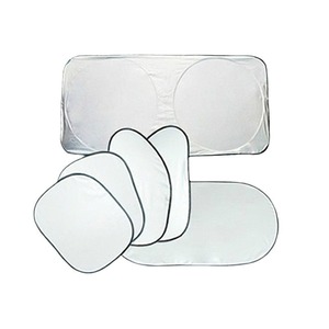 Juego de Parasoles para Auto, 6 Piezas, Recubrimiento Plateado, Protección de Aislamiento Térmico para Ventanas Delanteras, Traseras y Laterales, Plegables, Instalación con Ventosas - Product Image 3