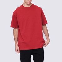 Kaos Katun Pria Yiyi 235g Heavyweight, Dapat Disesuaikan, Bernapas, Gaya Amerika, Merek Trendi, Katun Combed, Kasual