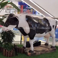 Modèle d'animal animatronique personnalisé pour centre commercial intérieur ou décoration, modèle de vache grandeur nature avec système automatique pour divertissement