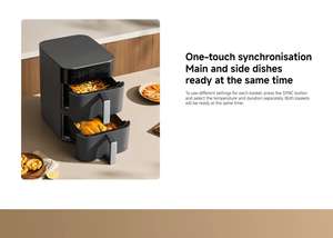 Freidora de Aire Inteligente Xiaomi de Doble Capa 12L, Horno Multifuncional para Hacer Papas Fritas, Horno Freidora de Aire de Gran Capacidad - Product Image 6