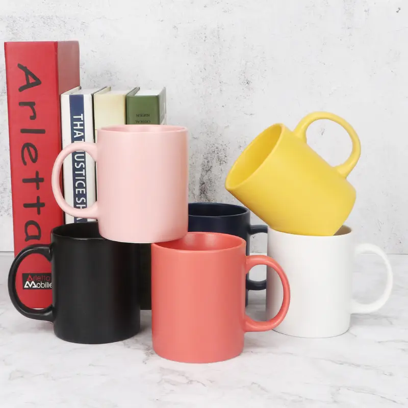 Tazas de cerámica para café, tazas de cerámica con estampado personalizado, popular, venta al por mayor, con logotipo de su empresa, 11oz