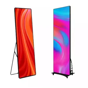 Dijital Led ayna reklam ekranı kapalı P2.5 posteri led ekran dikey stant P3 Standee ekran afiş