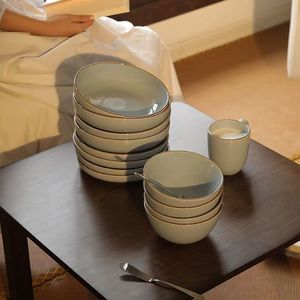 Factory Direct Sale Porcelain Tableware Ceramic Stoneware Dinnerware <b>Sets</b> Europe/North America Style Durable <b>Microwave</b> Portable - Product Image 5
