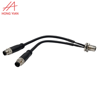 Connecteur circulaire étanche IP67 M8 M12 à 2, 3, 4, 5, 6, 7, 8 broches pour montage sur panneau