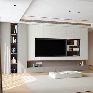 ตู้วางทีวี LED อเนกประสงค์ สำหรับห้องนั่งเล่นในอพาร์ตเมนต์ วัสดุไม้ ดีไซน์ทันสมัย ปรับได้สำหรับทีวีขนาด 65 นิ้วขึ้นไป - Product Image 5