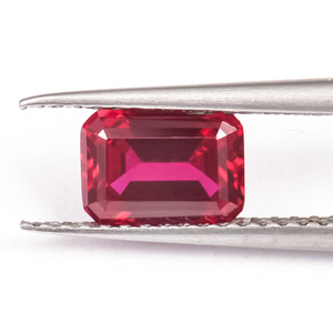 Nuôi cấy <span class=keywords><strong>m</strong></span>àu đá quý <span class=keywords><strong>ruby</strong></span> Emerald Shape 1CT Vòng Bông tai <span class=keywords><strong>m</strong></span>ặt dây chuyền có thể được điên - Product Image 4