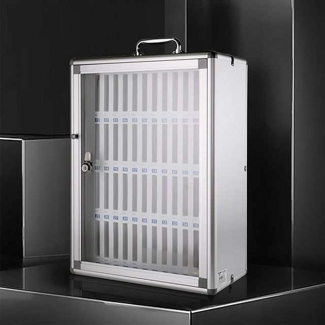 12/24/36/48/60 Cell Phone Locker Cell Phone Box Aluminum Multi-Size Silver Cell Phone Lock Box