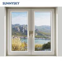 Sunnysky AAMA Style moderne en alliage d'aluminium cadre fenêtres à battants insonorisé balançoire style ouvert maison gril fenêtre en verre