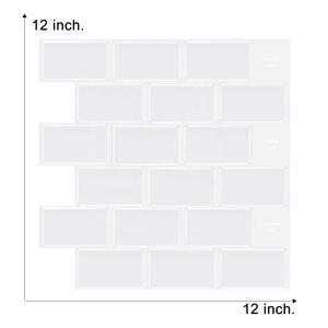 Adhesivo Autoadhesivo <span class=keywords><strong>para</strong></span> <span class=keywords><strong>Pared</strong></span>, Azulejo Blanco Estilo Metro, Vinilo Removible Antimoho, Adhesivo Decorativo <span class=keywords><strong>para</strong></span> <span class=keywords><strong>Pared</strong></span> - Product Image 2