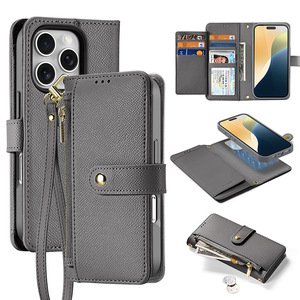 <span class=keywords><strong>Dux</strong></span> Ducis custodia in vera pelle a portafoglio staccabile per iPhone 16 Pro Max telefono portacarte a portafoglio magnetico - Product Image 2