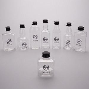 Bouteille de boisson en PET de 200 ml avec bouchon à vis, mini cocktail, <span class=keywords><strong>liqueur</strong></span> de fruits, spiritueux, jus froid, shot bien-être, emballage OEM, logo personnalisé - Product Image 4