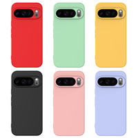 Étui de téléphone en silicone liquide de couleur unie avec cordon pour Google Pixel 11 10 Pro XL 4A