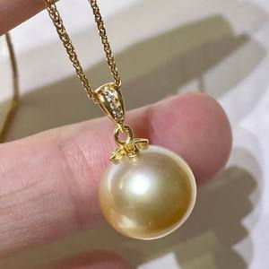 DIY Simple Fashion Pendant 9-13mm Beads S925 <b>Silver</b> 31353DIY Accessories for Female Empty Stand 925 <b>Sterling</b> <b>Silver</b> <b>Necklace</b> - Product Image 1