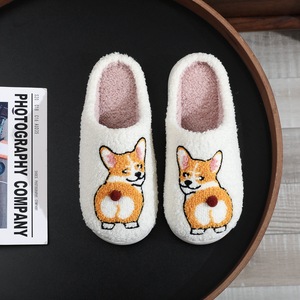 Pantoufles d'Intérieur Chaudes pour Femme et <span class=keywords><strong>Homme</strong></span>, Hiver, <span class=keywords><strong>Chien</strong></span> Corgi Mignon - Product Image 2