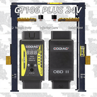 Analyseur de moteur robuste GODIAG GT106 PLUS 24V vers 12V avec nettoyage et test des injecteurs de carburant pour camions, interface OBD