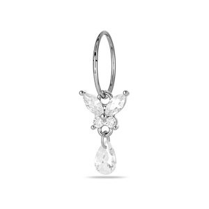 Boucles d'<span class=keywords><strong>oreilles</strong></span> papillon goutte d'eau en zircon, aiguille droite, tige en alliage de titane, clous d'oreille, boucles d'<span class=keywords><strong>oreilles</strong></span> fermées - Product Image 2