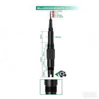 Capteur de pH intelligent au sémium 0-14pH IP68 avec boîtier PPS 4-20mA pour la surveillance de la qualité de l'eau des eaux usées, de l'aquaculture et des eaux alimentaires