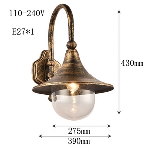 Đèn tường ngoài trời bằng hợp kim nhôm IP65 kiểu cổ điển, đèn <span class=keywords><strong>LED</strong></span> gắn tường sân vườn - Product Image 6