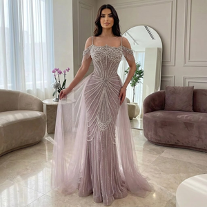 Order Online Nude Pink Evening Dress Sequined & Appliqued | Alibaba.com