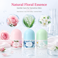 Déodorant Roll-on Soin des Aisselles à l'Extrait Végétal Naturel Rose Tulipe Parfum Longue Durée Anti-Transpiration Contrôle des Odeurs Format Voyage