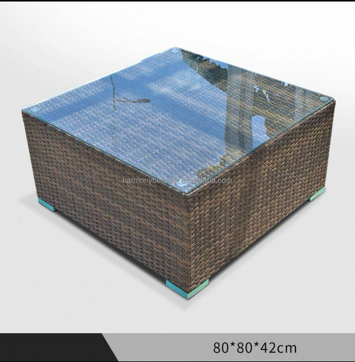 Brown-square coffee table