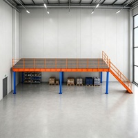 Plateforme de stockage en acier laminé à froid pour entrepôt, structure modulaire avec protection contre la corrosion, augmente la surface au sol utilisable