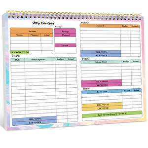 B5 trésorerie planificateur budgétaire <span class=keywords><strong>cahier</strong></span> à bobine étanche décompte quotidien <span class=keywords><strong>de</strong></span> la semaine recettes et débours journal personnalisé - Product Image 6