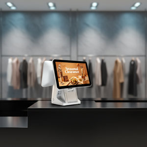 Système de point de vente tout-en-un avec écran tactile complet de 15,6 pouces, noir, caisse enregistreuse, systèmes de point de vente pour les commerces de détail, salons et boutiques - Product Image 4