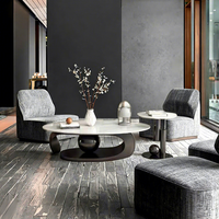 Table basse ovale, table basse en pierre, salon simple, petit appartement, fabricant en gros