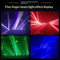 Lumière de tête mobile à faisceaux multiples LED pour bar et discothèque, luminaire de scène à 5 têtes créant une atmosphère de couleur intense