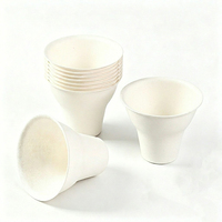 Gobelet en pulpe moulée portatif, compostable, biodégradable, jetable, pour glace, croissant, café, boulangerie, personnalisé