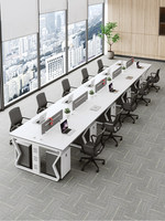 Bureau d'ordinateur mural moderne en bois massif à double écran pour la maison et le bureau