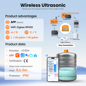 Sensor de <span class=keywords><strong>Nivel</strong></span> de Tanque de <span class=keywords><strong>Agua</strong></span> con Monitor Remoto Moray ME201W Tuya WiFi para Productos y Dispositivos de Hogar Inteligente Medidores de Uso y Controladores - Product Image 3