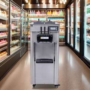 High Quality Commercial Soft <b>Ice</b> Frozen Yogurt 3 Flavors R22 R404 Gelato Automatic <b>Ice</b> <b>Machine</b> for Milk Ingredients - Product Image 1