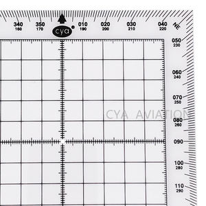 Rapporteur Carré Flexible en Plastique Lexan pour la Lecture de Cartes de Navigation et de Milles Nautiques, à l'Usage des Élèves Pilotes CSP-4 - Product Image 4