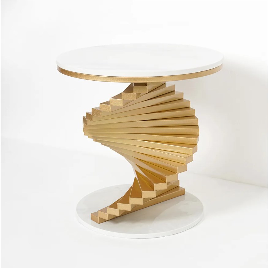 sofa table indoor furniture white round metal side table with faux marble tabletop end table