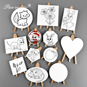 Kit di tele pre-dipinte Panwenbo per adulti, con motivi floreali e animali, per pittura fai da te, ideale come regalo per feste a tema pittura. - Product Image 1