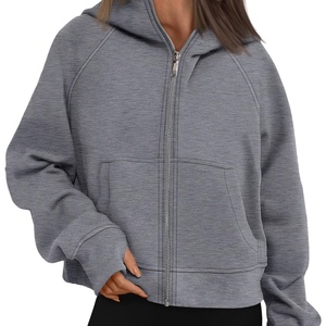 Terry 100% Cotton Sweatshirt Zip up Hoodies Fleece <b>Jackets</b> Oversized Sweatshirts Fall Fashion Outfits 2025 Sweaters Winter - Product Image 4