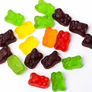 OEM Мультяшные конфеты в форме медведя, индивидуально упакованные, желе для помадки с витамином С, Халяльные конфеты