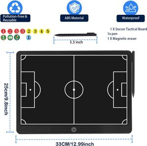 Pizarra Magnética Electrónica para Entrenamiento de Fútbol, Pantalla LCD de 16 Pulgadas, Lápiz Óptico, Material ABS, Diseño Personalizable, Estrategia y Táctica de Fútbol - Product Image 4