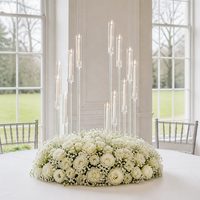 Candélabres de luxe pour mariage, hauts et longs, style vintage européen, à 7, 8, 9, 10 ou 5 bras, en acrylique, avec abat-jour, en promotion